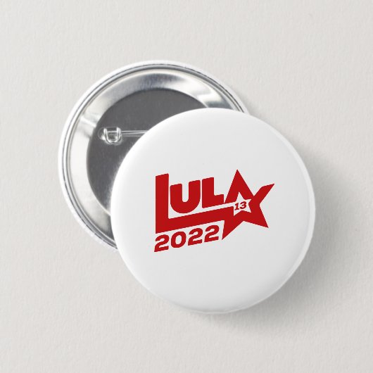 Lula 2022 13 PT Präsidentin Brasil Button (Vorne & Hinten)