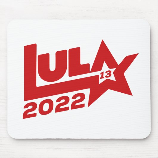 Lula 2022 13 PT Präsidentin Brasil Mousepad (Vorne)