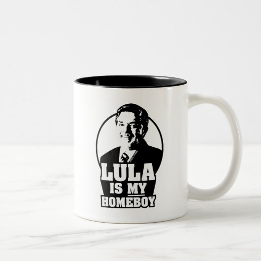 Lula da Silva ist mein Homeboy! Zweifarbige Tasse (Rechts)