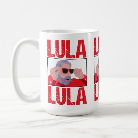 Lula Meme mit Sonnenbrille Kaffeetasse (Links)