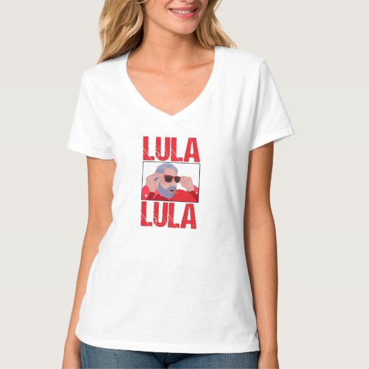 Lula Meme mit Sonnenbrille T-Shirt (Vorderseite)