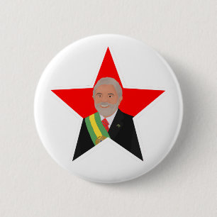 Lula Red Star Button