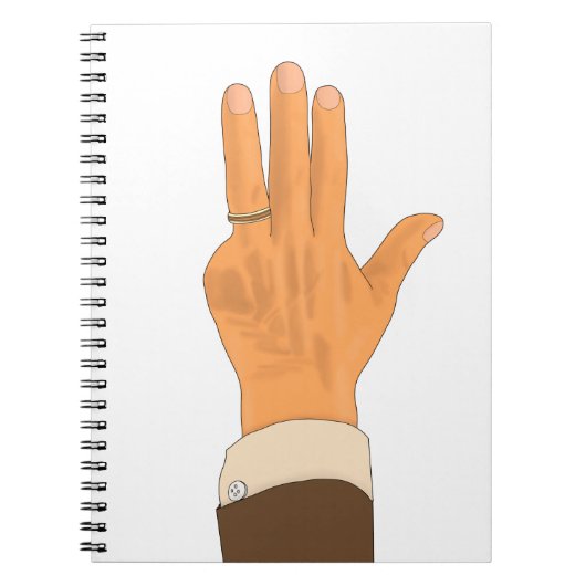 Lulas links Hand Notizblock (Vorderseite)