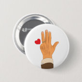 Lulas verlassen Hand und Herz Button (Vorne & Hinten)