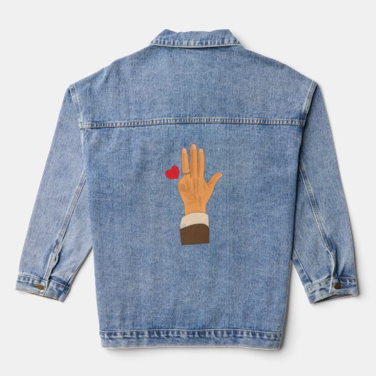 Lulas verlassen Hand und Herz Jeansjacke (Rückseite)
