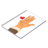 Lulas verlassen Hand und Herz Notizblock (Linke Seite)