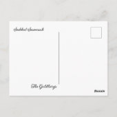 Lulav Segen auf Hebräisch für Sukkot Postkarte (Rückseite)