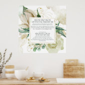 Lulav zittert Segen auf Hebräisch - Sukkah Dekorat Poster (Küche)