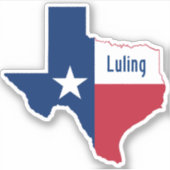 Luling Texas Flag Aufkleber (Vorderseite)
