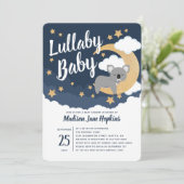 Lullaby Baby Koala Moon Babydusche Einladung (Stehend Vorderseite)