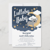 Lullaby Baby Koala Moon Babydusche per Mail Einladung (Vorderseite)