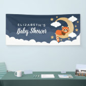 Lullaby Baby Red Panda Moon Baby Showbanner Banner (Messe)