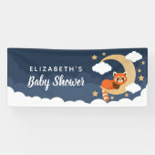 Lullaby Baby Red Panda Moon Baby Showbanner Banner (Horizontal)
