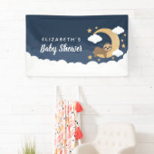 Lullaby Baby Sloth Moon Baby Duschbanner Banner (Insitu)