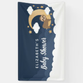 Lullaby Baby Sloth Moon Baby Duschbanner Banner (Vertikal)