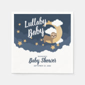 Lullaby Baby Sloth Moon Babydusche Serviette (Vorderseite)