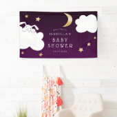 Lullaby Bunny Baby Dusche Lila Willkommen Banner (Insitu)