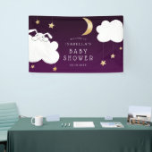 Lullaby Bunny Baby Dusche Lila Willkommen Banner (Messeveranstaltung)