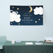 Lullaby Bunny Baby Dusche Navy Gold Willkommen Banner (Messeveranstaltung)