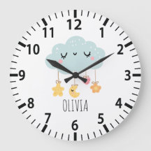 Lullaby Cloud Boho Kinderzimmer Wall Clock