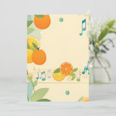 Lullaby in Citrus Grove Baby Dusche Einladung (Stehend Vorderseite)