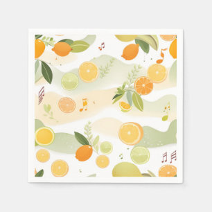 Lullaby in Citrus Grove Baby Shower Paper Napkins Serviette