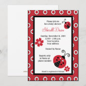 Lullabye Ladybug 12x18 Red Trendy Einladungen (Vorne/Hinten)