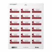 Lullabye Ladybug Trendy Red Dot Adressetikett (Vorne)