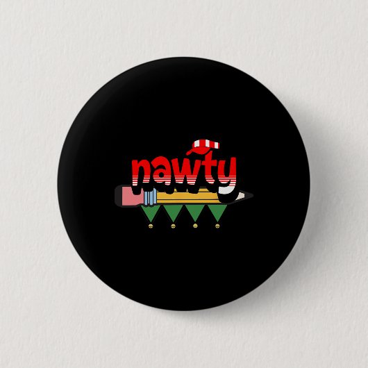 Lulu Darling Naughty oder Nice List Weihnachten Pa Button (Vorderseite)