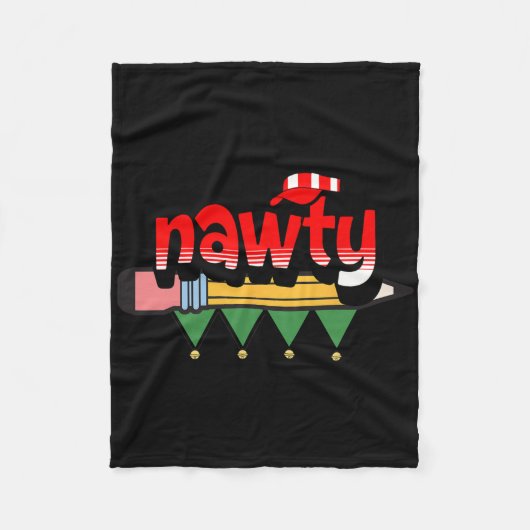 Lulu Darling Naughty oder Nice List Weihnachten Pa Fleecedecke (Vorderseite)