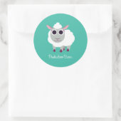 Lulu das Schaf Runder Aufkleber (Tasche)