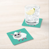 Lulu die Schafe Rechteckiger Pappuntersetzer (Vor Ort)