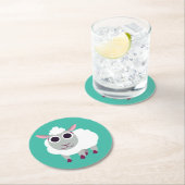 Lulu die Schafe Runder Pappuntersetzer (Vor Ort)