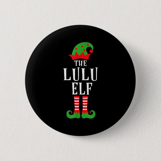 Lulu Elf Family Matching Group Christmas Gift Funn Button (Vorderseite)