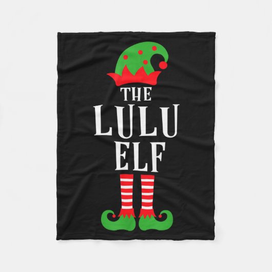 Lulu Elf Family Matching Group Christmas Gift Funn Fleecedecke (Vorderseite)