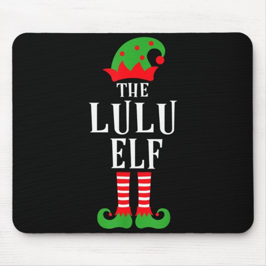 Lulu Elf Family Matching Group Christmas Gift Funn Mousepad (Vorne)