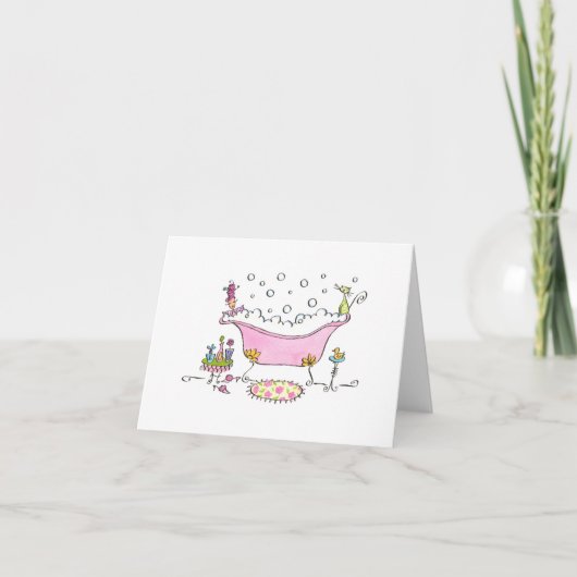 Lulu Notes / Bathtub 5.6 x 4 note card (Vorderseite)