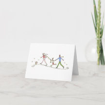 Lulu Notes / Holiday Skaters 4 x 5,6 note card