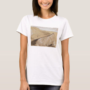 Lulworth Cove (w/c, gouache und grait auf beige T-Shirt