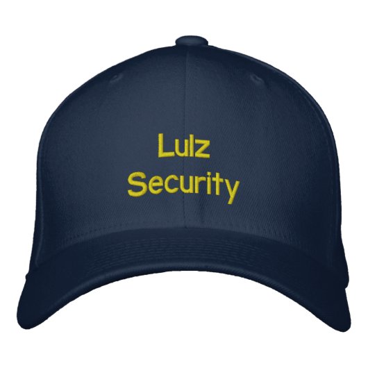 Lulz Security Hat Bestickte Baseballkappe (Vorderseite)