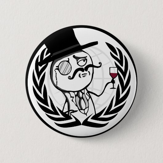LulzSec anonymes Logo Button (Vorderseite)