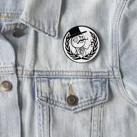 LulzSec anonymes Logo Button (Beispiel)