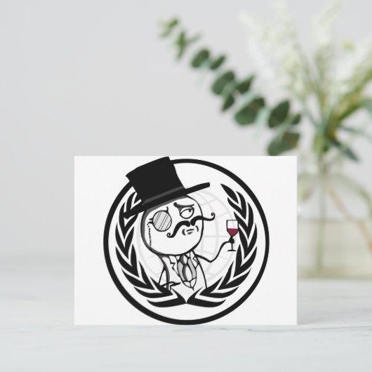 LulzSec Anonymes Logo Postkarte (Stehend Vorderseite)