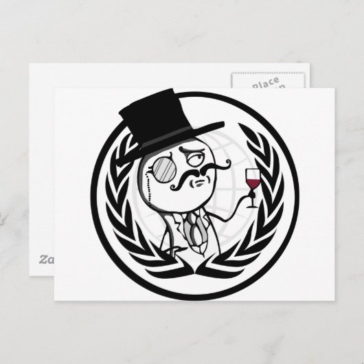 LulzSec Anonymes Logo Postkarte (Vorne/Hinten)