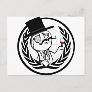 LulzSec Anonymes Logo Postkarte