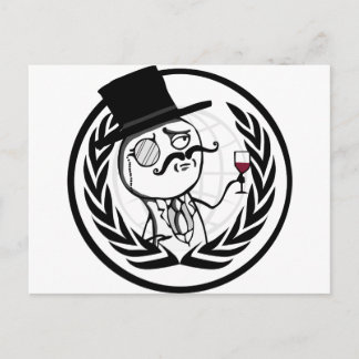 LulzSec Anonymes Logo Postkarte