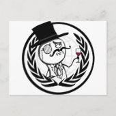 LulzSec Anonymes Logo Postkarte (Vorderseite)