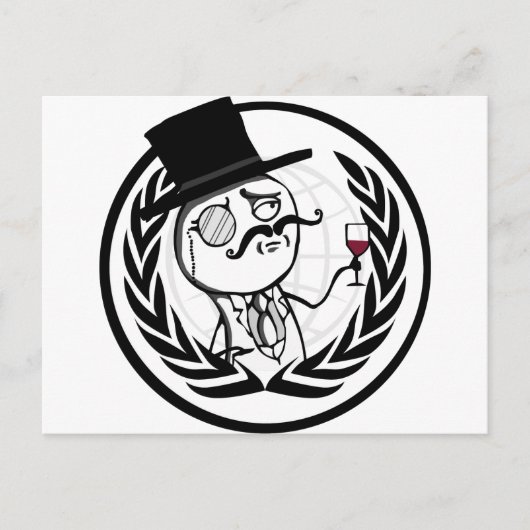 LulzSec Anonymes Logo Postkarte (Vorderseite)