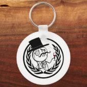 LulzSec Anonymes Logo Schlüsselanhänger (Vorderseite)