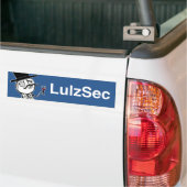 Lulzsec Monocle-Mann-Autoaufkleber (blau) Autoaufkleber (Auf Lkw)